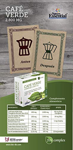 Café verde 2800 mg. (complex) 60 cápsulas (Pack 3 unid.)