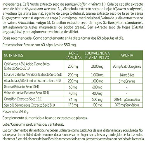 Café verde 2800 mg. (complex) 60 cápsulas (Pack 3 unid.)