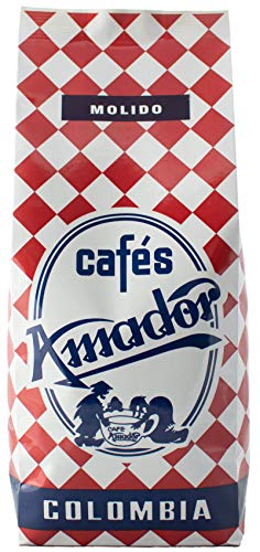 Cafés AMADOR - Café MOLIDO GRUESO Natural Arábica - COLOMBIA (Molienda para Prensa Francesa / Cold Brew) (2x250g) 500g
