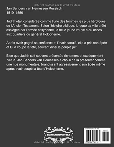 Cahier de Notes: Cahier De Notes : 120 Pages Lignées & Numérotées–Grand Format : A4 (21,59 x 27,94 cm)–Journal Intime Note Book Cahier D’Ecriture ... Judith Jan Sanders van Hemessen Russisch