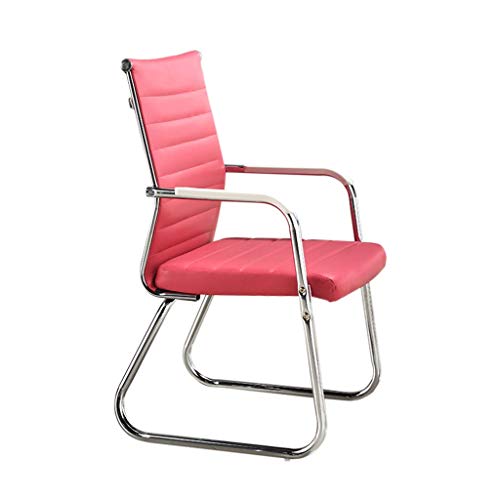 CAIS Silla Cómoda Silla de oficina, Banco de hotel Peluquería Salón de belleza Silla Sala de reuniones Sala de recepción Silla Jefe Personal Silla de estudiante Sillón,Rosa roja