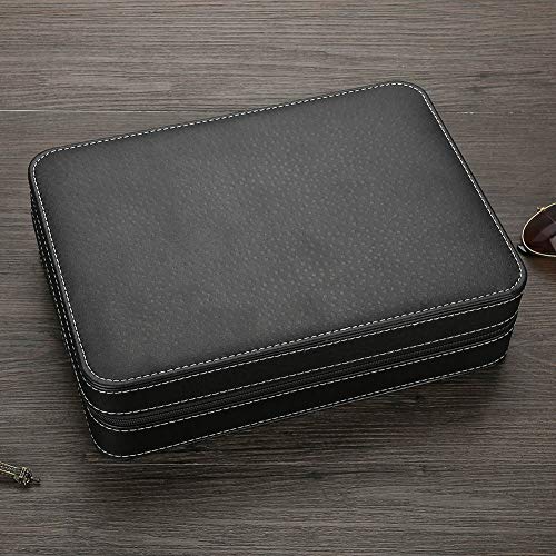 Caja de almacenamiento de reloj, caja de regalo de reloj Caja de reloj de gran espacio, caja de reloj de viaje de 10 rejillas para hombres, mujeres, gafas de sol