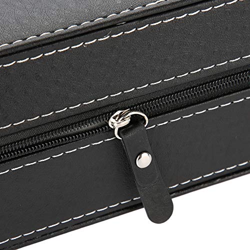 Caja de almacenamiento de reloj, caja de regalo de reloj Caja de reloj de gran espacio, caja de reloj de viaje de 10 rejillas para hombres, mujeres, gafas de sol