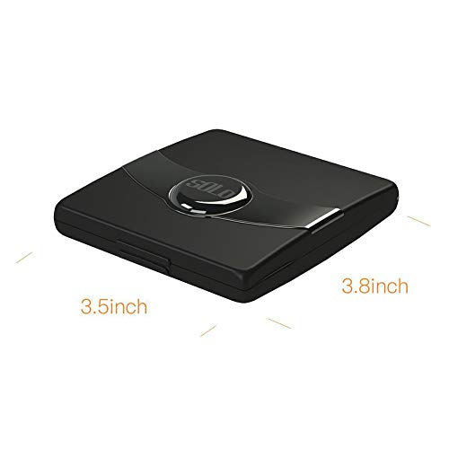 Caja de almacenamiento para 8 lengüetas de saxofón Bb/Eb Clarinet/Soprano/Alto/Tenor, mantiene las lengüetas seguras durante el viaje, ideal para uso en viajes (negro opaco)