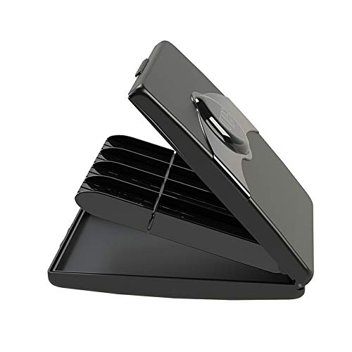 Caja de almacenamiento para 8 lengüetas de saxofón Bb/Eb Clarinet/Soprano/Alto/Tenor, mantiene las lengüetas seguras durante el viaje, ideal para uso en viajes (negro opaco)