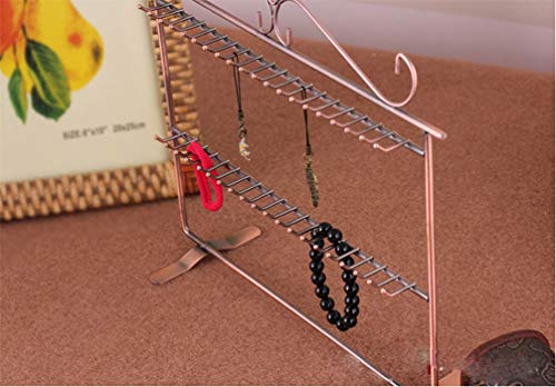 Caja De Joyería De Doble Capa, Organizador De Joyas De Metal, Caja De Almacenamiento De Collar Colgante, Soporte Plano, Caja De Exhibición De Joyería a Prueba De Polvo