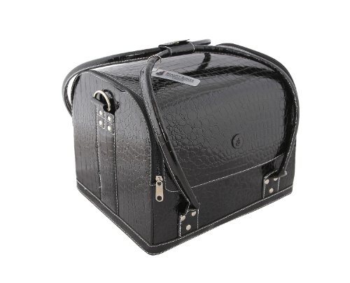 Cajas de belleza París negro cocodrilo cosméticos y maquillaje Caso