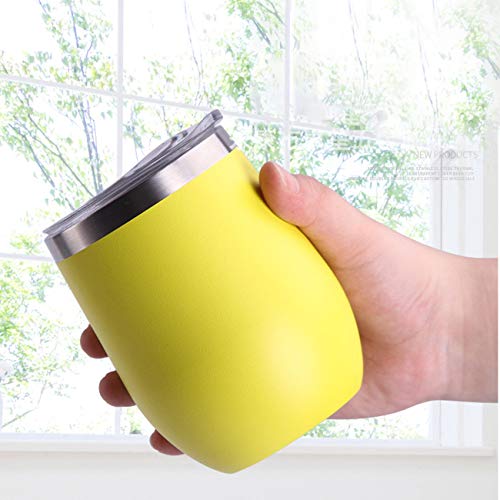 Calabaza Yerba Mate mejorada de 12 oz - Taza moderna de mate con tapa libre de BPA - Acero inoxidable de doble pared - Incluye Pajita Bombilla - Azul marino