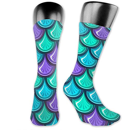 Calcetines hasta la rodilla para hombres Mujeres Calcetines coloridos sin costuras River Fish Sports Calcetines de fútbol 30cm