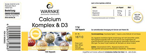 Calcio Complex – Calcio + Vitamina D3 + Magnesio – 100 cápsulas