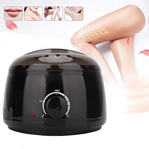 Calentador de Cera Depilatoria, 500ml Calentador de Cera Eléctrico para la Depilación Máquina de Cera, Cuerpo para la Depilación en Casa, Calentador Cera Tibia Roll On (negro)