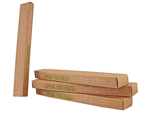 CalmaDragon Cepillos de Dientes de Bambú y Carbón – Cepillo Dental 100% Natural, Orgánico Biodegradable Ecológico Cerdas Extrafinas Suaves y Libres de BPA D11 (4 unidades)