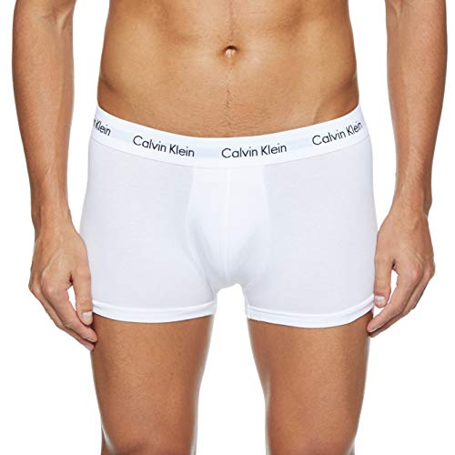 Calvin Klein 3P Trunk, Bóxer para Hombre, Blanco, M, (Pack de 3)