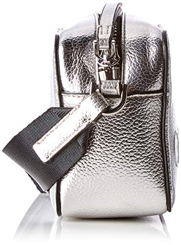 Calvin Klein - Edged Camera Bag Met, Bolsos bandolera Mujer, Gris (Silver), 7x12x18 cm (B x H T)