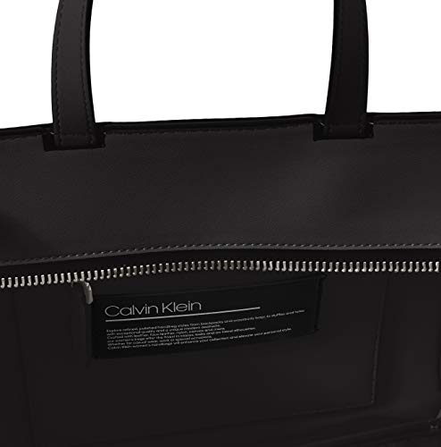 Calvin Klein - Extended Tote, Bolsos totes Mujer, Negro (Black), 1x1x1 cm (W x H L)