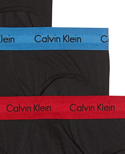 Calvin Klein Hip Brief 3PK Bóxer, Negro (B/Eden/Vallarta Blue/Temper WB Bzp), Medium (Pack de 3) para Hombre