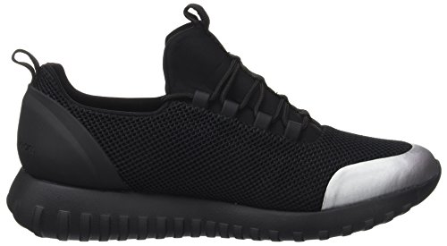Calvin Klein Jeans Ron Mesh/Brushed Metal, Zapatillas para Hombre, Negro (Black/Silver), 44 EU