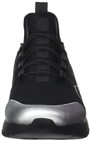Calvin Klein Jeans Ron Mesh/Brushed Metal, Zapatillas para Hombre, Negro (Black/Silver), 44 EU