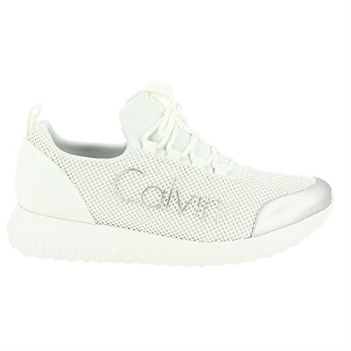 Calvin Klein Jeans Ron Mesh/Brushed Metal, Zapatillas para Hombre, Plateado (Wsi 000), 41 EU