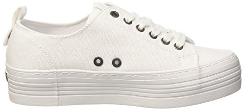 Calvin Klein Jeans Zolah Canvas Wht, Zapatillas para Mujer, Marfil (White R0673Wht), 40 EU