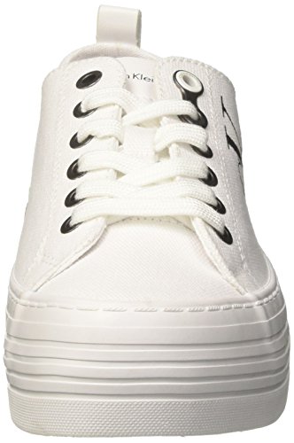 Calvin Klein Jeans Zolah Canvas Wht, Zapatillas para Mujer, Marfil (White R0673Wht), 40 EU