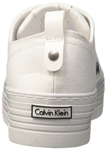 Calvin Klein Jeans Zolah Canvas Wht, Zapatillas para Mujer, Marfil (White R0673Wht), 40 EU