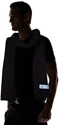 Calvin Klein K50k505185 conjunto bufanda, gorro y guantes, Negro (Black Bds), Talla única (Talla del fabricante: OS) para Hombre