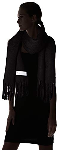 Calvin Klein K60k606172 conjunto bufanda, gorro y guantes, Negro (Black Bds), Talla única (Talla del fabricante: OS) para Mujer