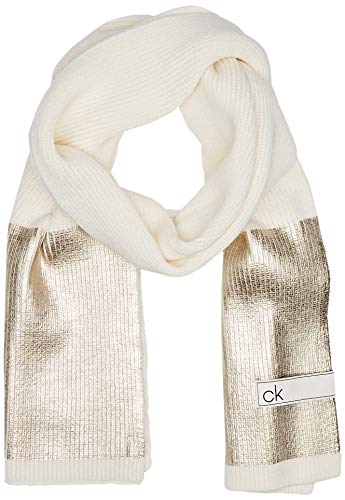 Calvin Klein K60k606173 conjunto bufanda, gorro y guantes, Blanco (White Yad), Talla única (Talla del fabricante: OS) para Mujer