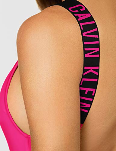 Calvin Klein Scoop One Piece-rp Parte de Arriba de Bikini, Rosa (Pink GLO TZ7), (Talla del Fabricante: Medium) para Mujer