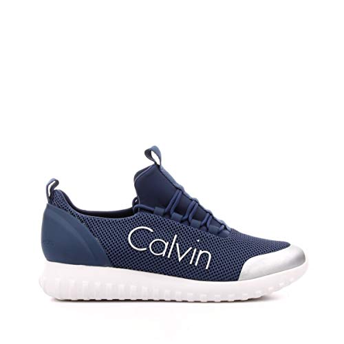 Calvin Klein - Zapatilla CK Ron Mesh - S0506 Steel Blue/Silver - Azul, 39