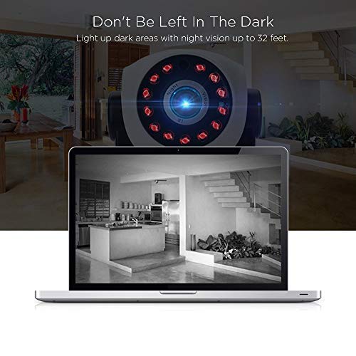 Cámara de Vigilancia WiFi Sricam SP017, Cámara IP 1080P Bebe Interior HD Inalámbrico con Visión Nocturna, Audio Bidireccional, Detección de Movimiento, Compatible con iOS Android Windows PC