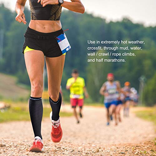 CAMBIVO 2 Pares Medias de Compresion Mujer y Hombre, Calcetines de Compresion para Running, Tendinitis, Fascitis, Deporte, Crossfit, Ciclismo, Futbol, Artritis, Volar, Viajar