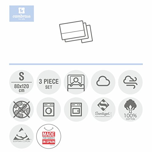 Cambrass Sabana Capazo 3 Pcs 80x120 cm Dolce
