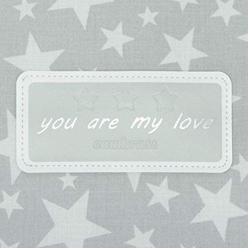 Cambrass Star Star You Are My Love Bolso Maternal de Aseo, 6 x 28 x 20 cm, Gris (Grey)