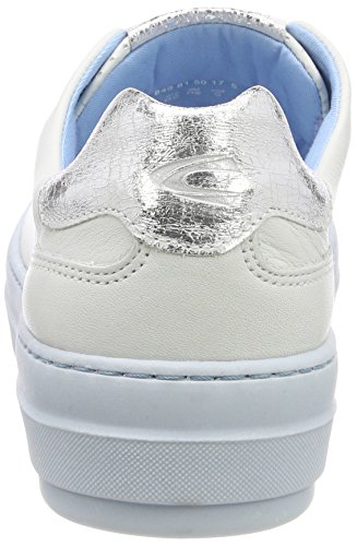 Camel Active Top 81, Zapatos De Cordones para Mujer, Blanco (White/Silver Aqua), 39 EU