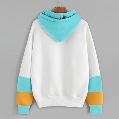 Camisa de Entrenamiento Mujer, Covermason Sudadera con Capucha y Estampado de Cactus para Mujer(46,Azul )