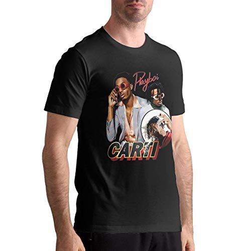 Camisa Deportiva de Manga Corta para Hombre, Playboi Carti T Shirt Mens Fashion Shirt Cotton tee Shirts Short Sleeve