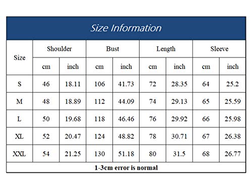 Camisa Hombre Slim Fit Manga Larga Impresión Digital de Tinta Fantasía Tops Camisa Casual Negro L