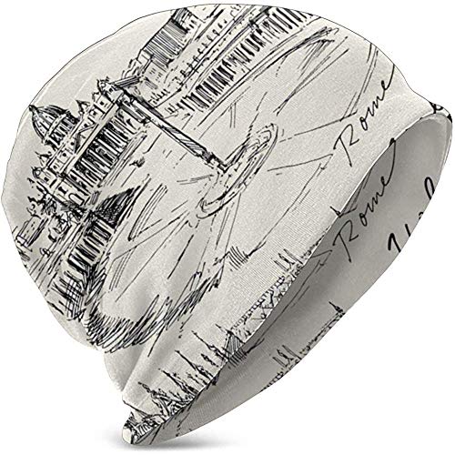 Camisa Inicio Viaje El Mundo Temática Histórico Italiano Monumentos Venecia Roma Florencia Pisa Niño 'S Invierno Cálido Tejido Suave Gorro Sombrero Calavera