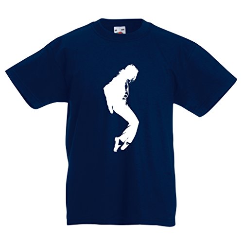 Camisas para niños Me Encanta MJ - Ropa de Club de Fans, Ropa de Concierto (14-15 Years Azul Oscuro Blanco)
