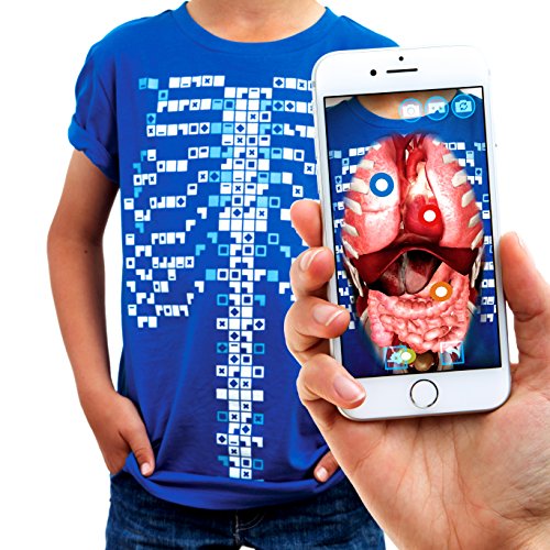 Camiseta de Realidad Aumentada Educativa Virtuali-tee | Juguete Stem | A Partir de 3 años - M, Azul