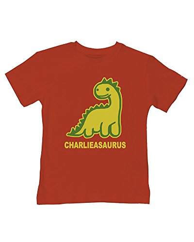 Camiseta personalizada con diseño de dinosaurio para bebé y niño, tu nombre asaurus Rojo rosso 6-12 Meses