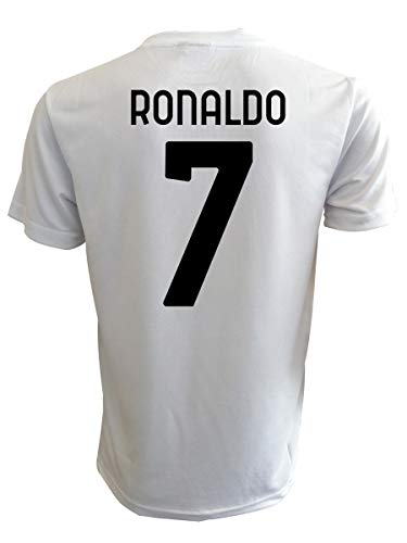 Camiseta Ronaldo blanco oficial 2021 CR7 Cristiano 2020-2021 para adulto niño niño (6 años)