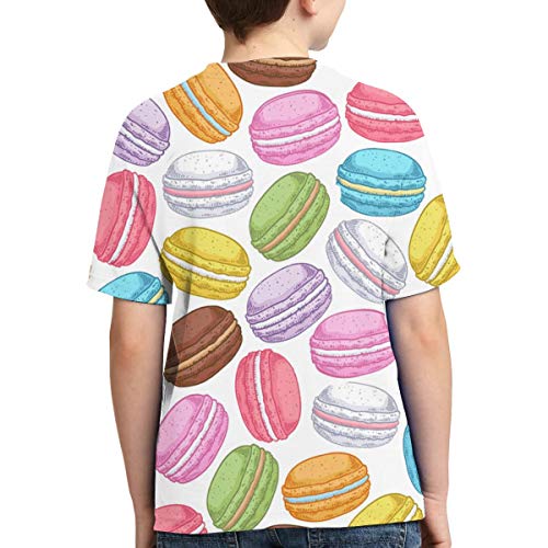 Camisetas de Manga Corta con Estampado de Macarons para niño