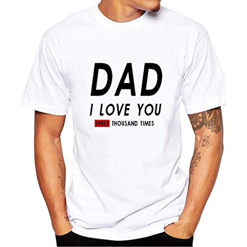 Camisetas Hombre Originales Manga Corta Verano,JiaMeng Camiseta cómoda con Cuello Redondo y Cuello Redondo de New Evil Smile de la Impresión de la Moda Camisetas (Blanco 11, S)