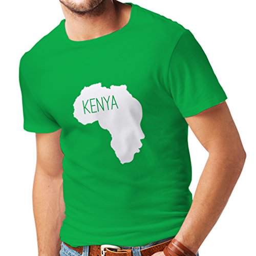 Camisetas Hombre Salvar Kenia - Camisa política, Refranes de la Paz (Medium Verde Blanco)