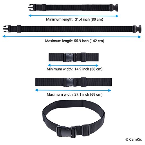 CamKix Bolsa Enrollable con Cintura/Correa de Hombro Compatible con GoPro Hero y Otras acciones/cámaras compactas - Múltiples Opciones de Transporte (Mano, Hombro, Cintura, Espalda)