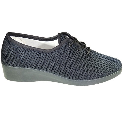 CANOVAS Ruiz 8000 Zapatilla de Rejilla En Cordones para Mujer Negro Talla 36