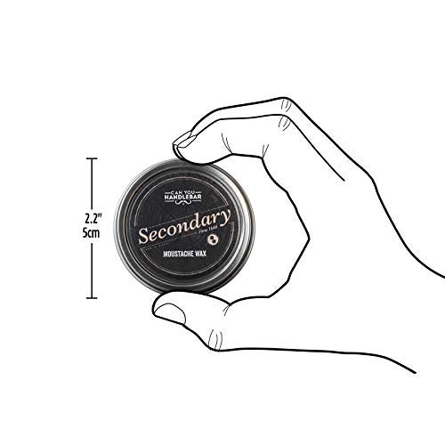 CanyouHandlebar - Secondary - Cera para bigote de fijación fuerte para hombres | Ingredientes naturales | 28,3 gr. Lata de acero inoxidable